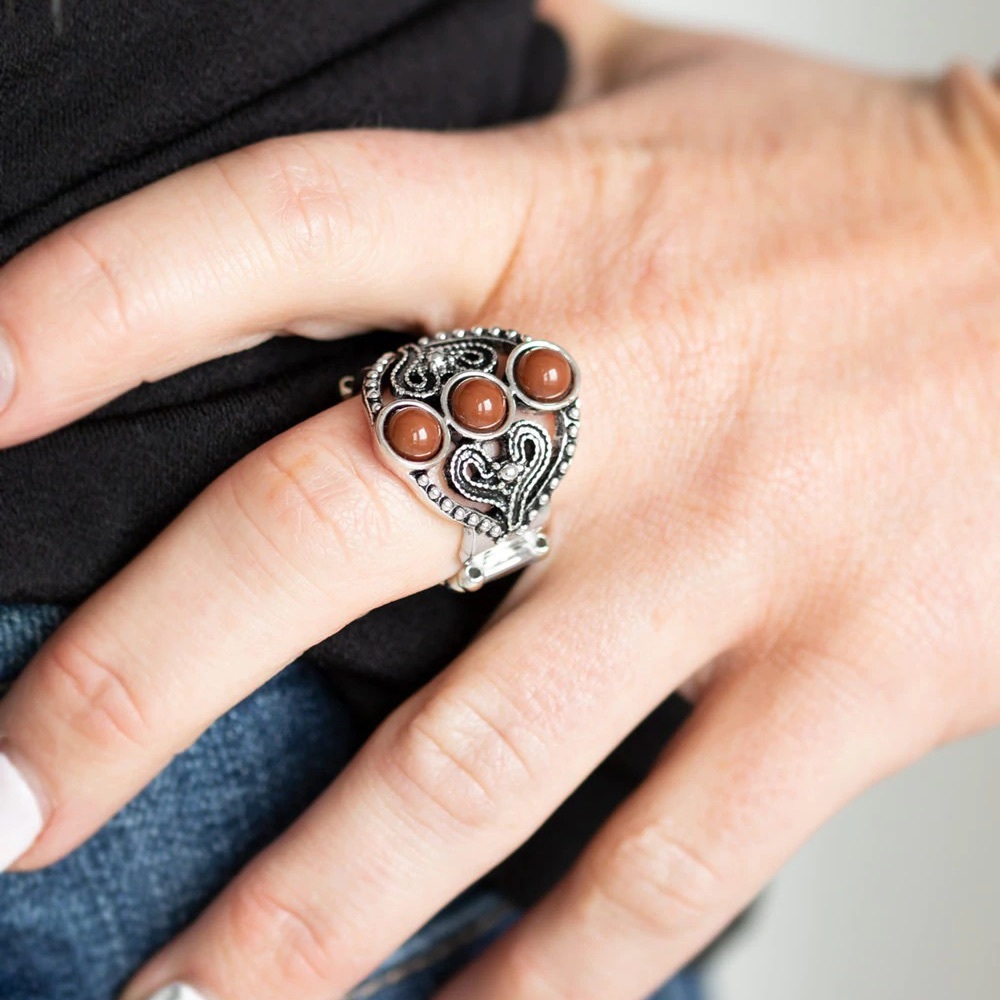 ❤️‍🔥5/$25❤️‍🔥 Triple Whammy Brown Ring
